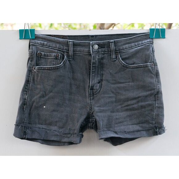 Levi's 510 Wedgie Shorts Gray Denim Women's Size 29W x 30L - Picture 1 of 7